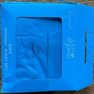 Tree Organic Blue King Sheet Set